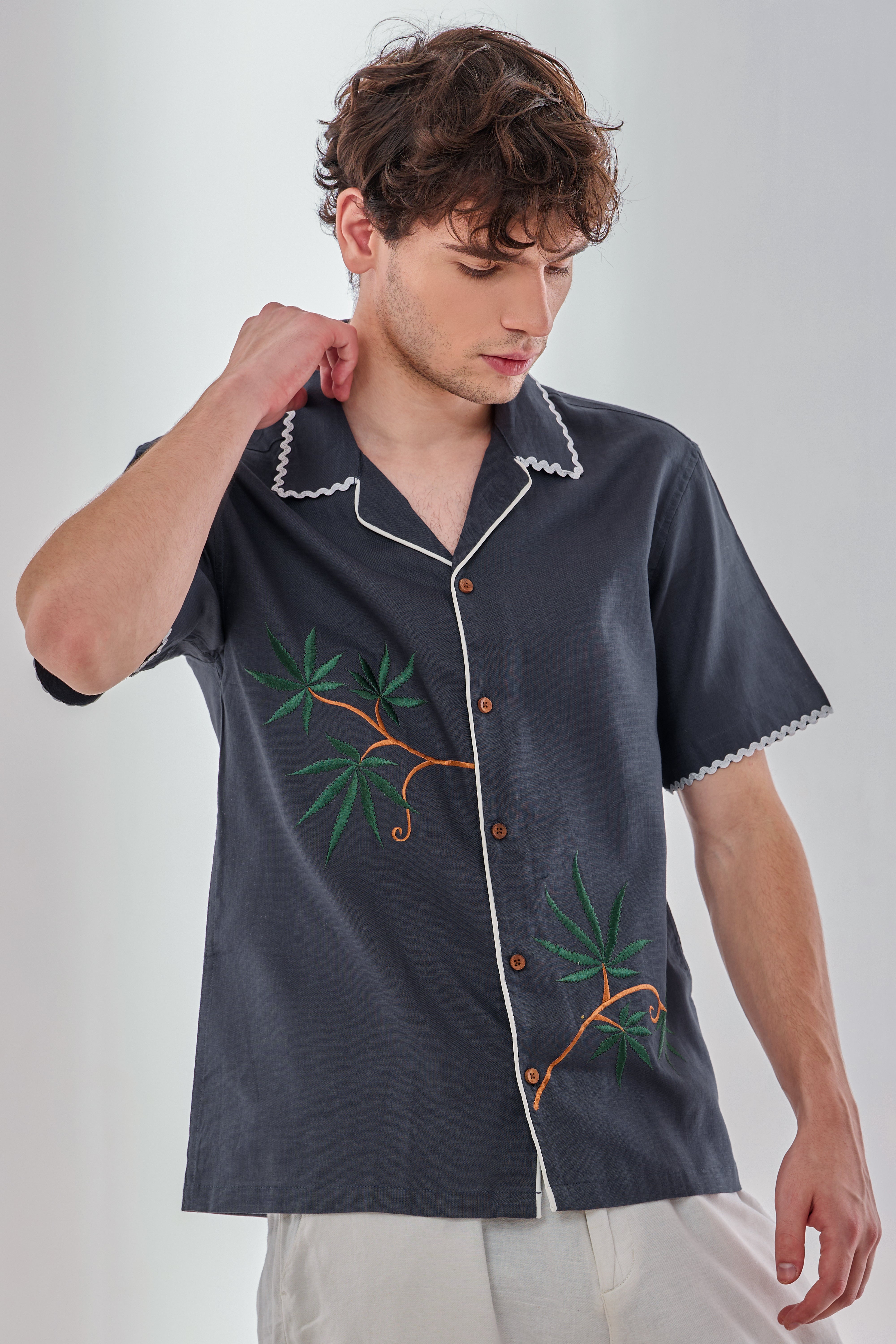 Wild Fern-Dark Grey