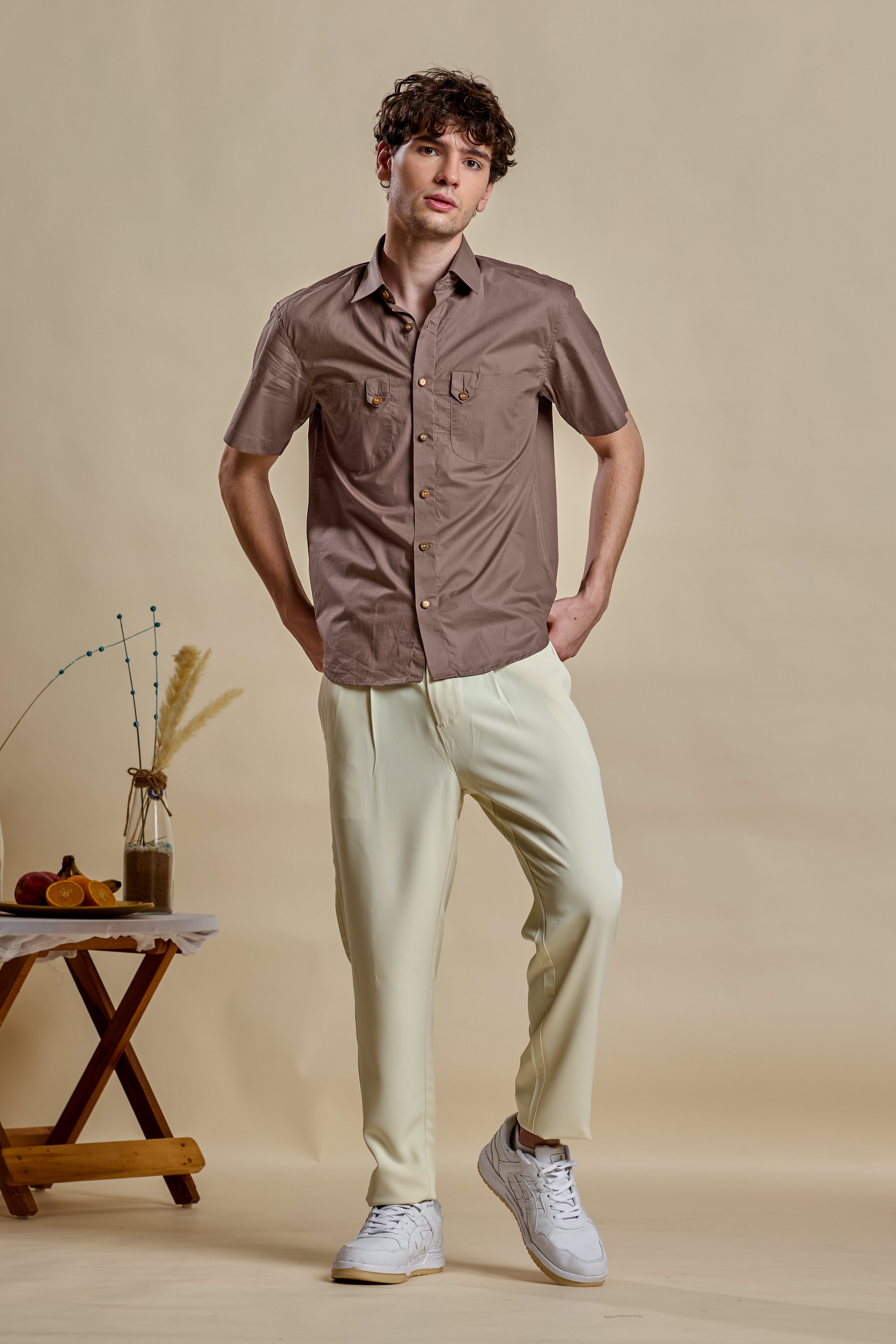 Safari Shirt-Brown