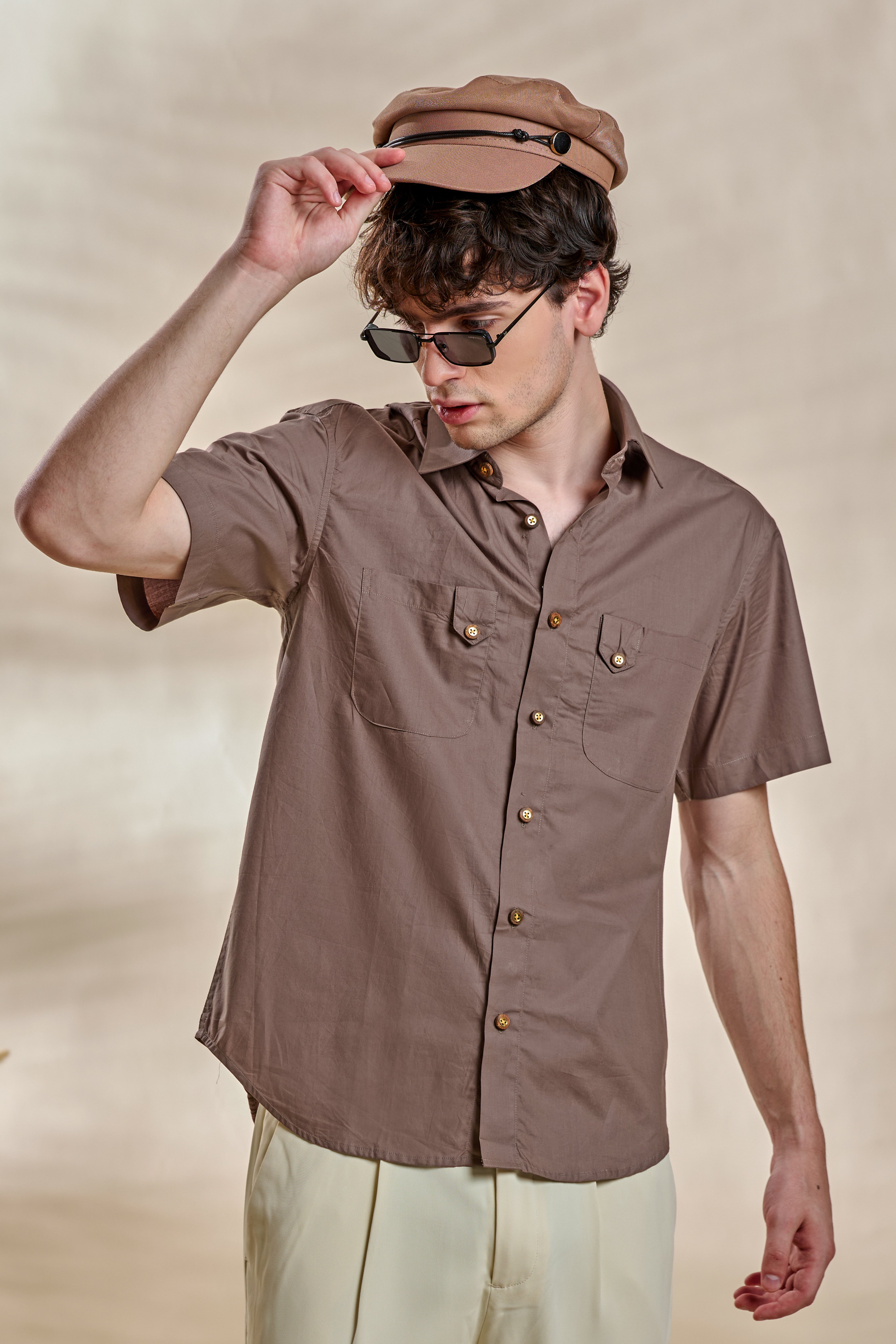 Safari Shirt-Brown
